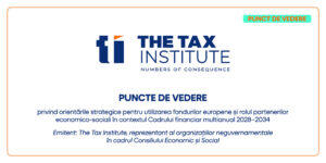 PUNCTE DE VEDERE | privind orientările strategice pentru utilizarea fondurilor europene și rolul partenerilor economico-sociali în contextul Cadrului financiar multianual 2028–2034